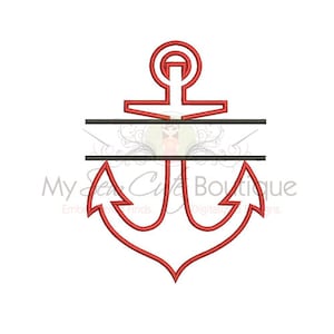 Aplikacja kotwicy rozdzielonej Projekt haftu maszynowego Aplikacja kotwicy Projekt haftu Aplikacja kotwicy Projekt haftu Monogramy kotwicowe Projekty haftu
