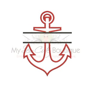 Split Anchor Applique Machine Embroidery Design Anchor Applique Design Anchor Applique Embroidery Design Anchor Monograms Embroidery Designs