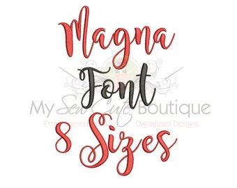 Small Embroidery Fonts PES Machine Monogram BX Designs - Small Embroidery Alphabet - 8 Sizes - Instant Download