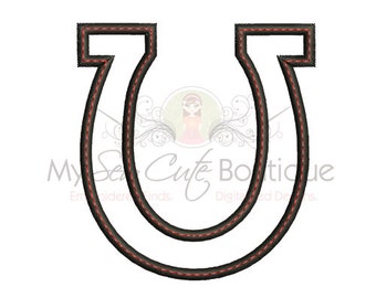 Horseshoe Applique Machine Embroidery Designs, Horse Embroidery, Horse Applique Designs, Animal Applique Embroidery, Machine Applique, PES