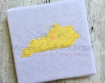 Kentucky Applique Machine Embroidery Design, Kentucky Applique Design, State Applique, US State Applique, University of Kentucky Applique