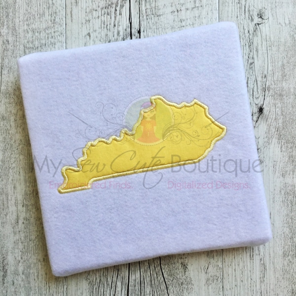 Kentucky Applique Machine Embroidery Design, Kentucky Applique Design, State Applique, US State Applique, University of Kentucky Applique