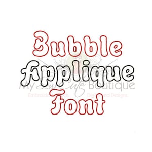 Applique Font Design - 8 Sizes - BX Embroidery Font Included - Instant Download