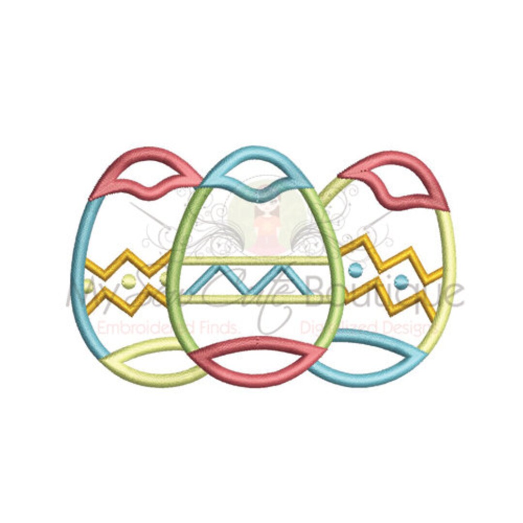 Easter Eggs Applique Machine Embroidery Designs, Easter Appliques