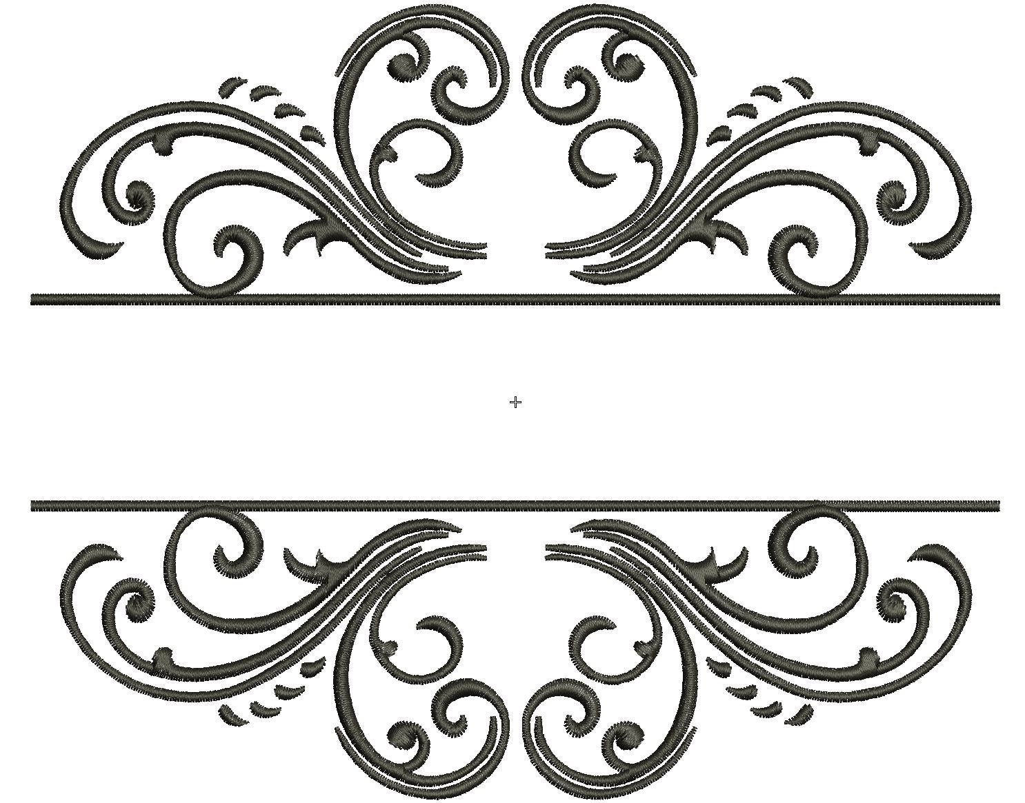Frame Embroidery Design Machine Embroidery Pattern Monogram Etsy
