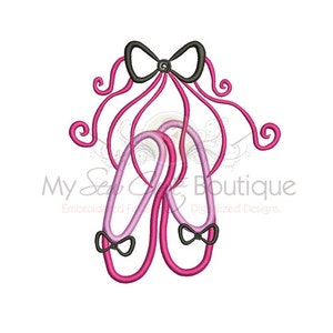 Ballet Slippers Applique Machine Embroidery Design, Ballet Slippers Embroidery Design, Ballet Applique Design Ballet Shoes Embroidery Design