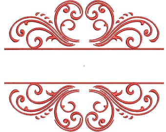 Frame Embroidery Design, Machine Embroidery Pattern, Monogram Embroidery Designs, Embroidery Frame, Embroidery File, Stitch Embroidery