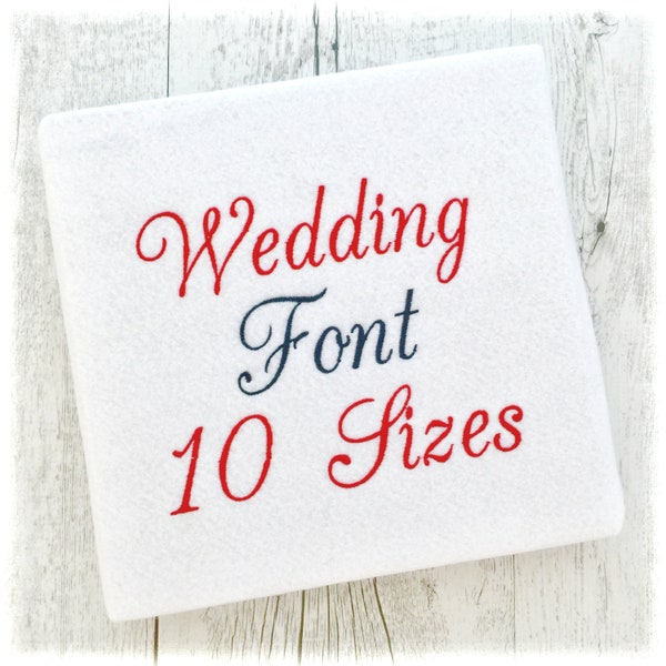 Hochzeit Stickschrift Monogramm Alphabet, Hochzeit Stickdatei, Hochzeit Stickdatei, Schreibschrift Schriftart PES