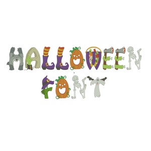 Halloween Stickdatei Monogramm Alphabet, Maschinenstickerei Halloween Schriftart, Halloween Stickdatei, Halloween Stickdatei, KinderStickerei