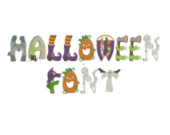 Halloween Machine Embroidery Font Monogram Alphabet, Machine Embroidery Designs Halloween Fonts, Halloween Embroidery Font, Kids Embroidery