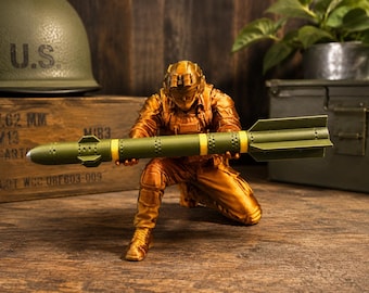 3D Printed Missile Pen: Military Tactical Desk Accessory (Bic Refill)