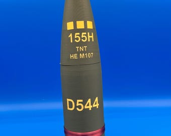 155mm Artillery Shell Time Capsule | Military Memorial Keepsake, Stash Container (3D Printed
