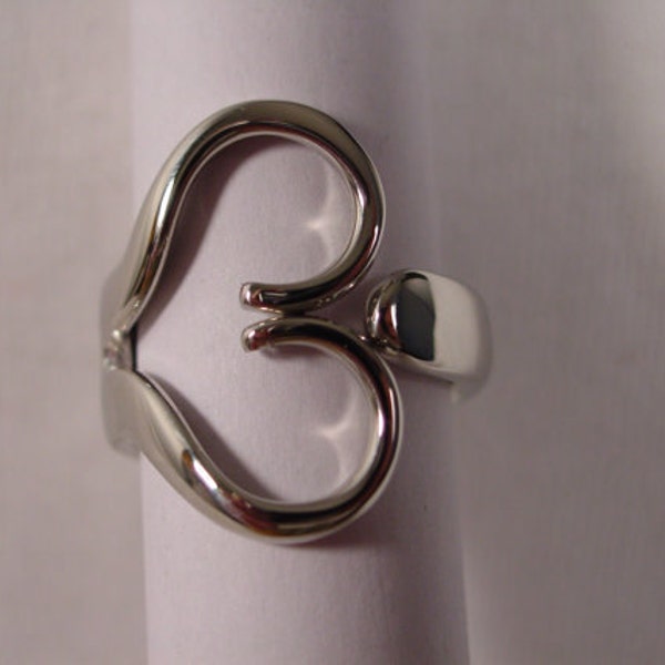 A Spoon Rings Plus Fork Ring Fork Heart Ring Original Design Any Size You Want 5 - 20