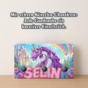Children&#39;s wardrobe personalized with name and desired motif, children&#39;s wardrobe, children&#39;s coat hooks, children&#39;s wooden wardrobe