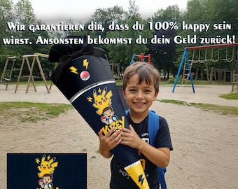 Personalized school cone – design according to child's wishes (favorite character, hobby, color & name) – delivery time 3 weeks!
