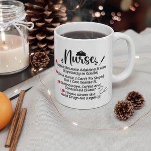 Nurse Appreciation Ceramic Mug, Funny Coffee Cup for Nurses, Gift for Healthcare Workers, Inspirational Mug, Nursing Gifts