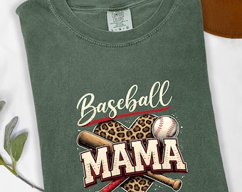 Leopard Baseball Mama Shirt – Game Day Sports Mom Apparel