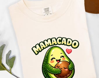Avocado Lover Graphic Top, Mamacado Shirt, Pregnancy Reveal Gift, First Mother's Day Tee