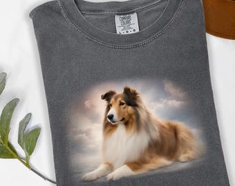 Rough Collie Mom Shirt, Vintage 90s Bootleg Dog Tee, Retro Pet Lover Gift