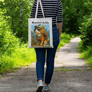 Adventure Dog Tote Bag - Perfect for Animal Lovers Adventure Dog Tote Bag  Animal Lovers, Travel, Shopping, and Outdoor Adventures, tote bag