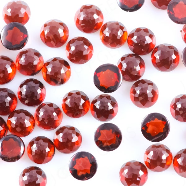 Almandine Garnet Rose Cut Cabochon 5mm Round - per stone