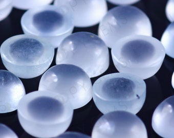 Aquamarine (milky) 4mm Round Cabochon - per stone