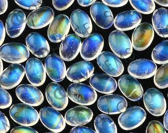 Rainbow Moonstone Cabochon 6x4mm Oval AAA grade - per stone