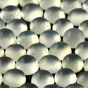 White Moonstone Cabochon 6mm Round - per stone