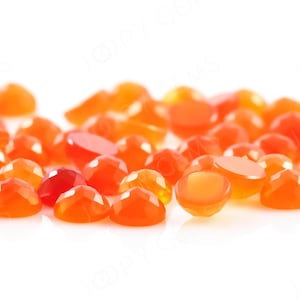 Carnelian Rose Cut Cabochon 4mm Round  - 1 cab