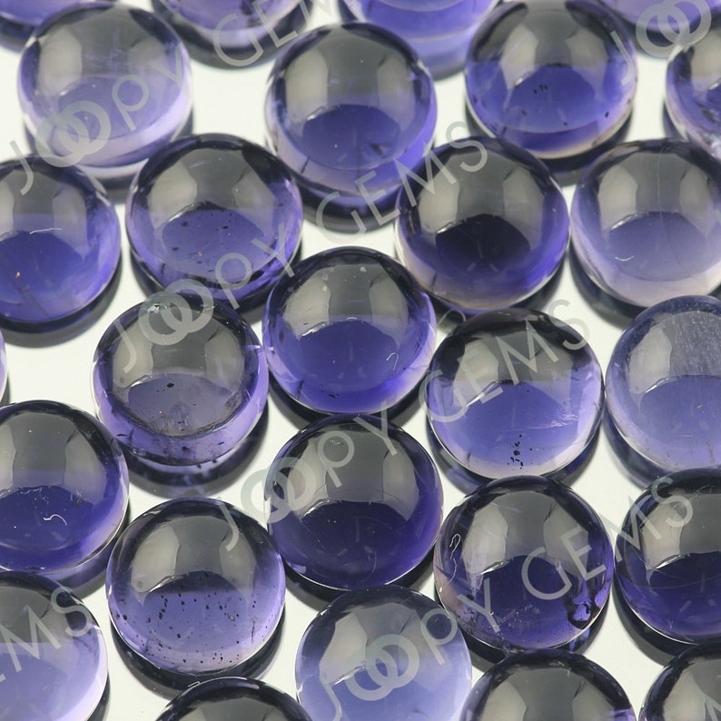 Iolite Cabochon 8mm Round per stone image 3