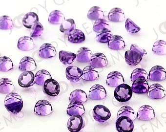 Amethyst (Brazilian) Rose Cut Cabochon 6mm Round - per stone