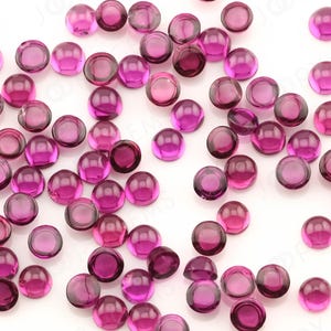 Rhodolite Garnet Cabochon 3mm Round - per stone