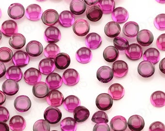 Rhodolite Garnet Cabochon 3mm Round - per stone