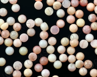 Pink Opal Cabochon 4mm round - per stone