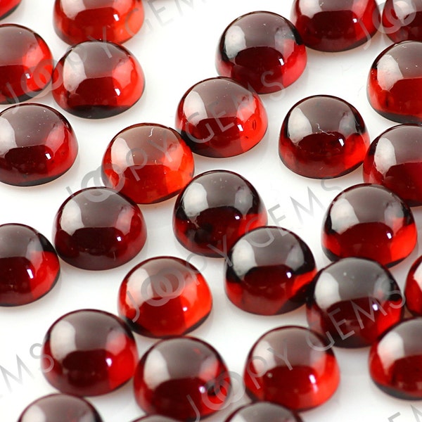 Almandine Garnet Cabochon 6mm Round - per stone