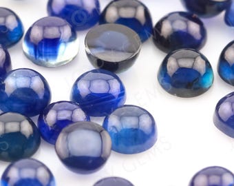 Blue Sapphire Cabochon 3mm Round - per stone