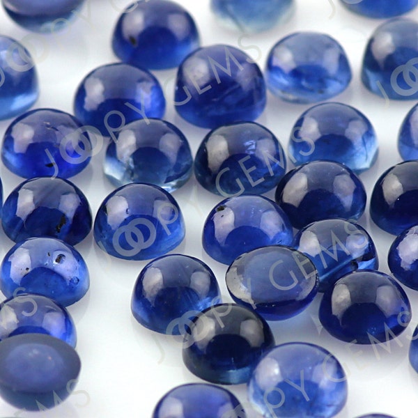 Blue Sapphire Cabochon 4mm Round - per stone