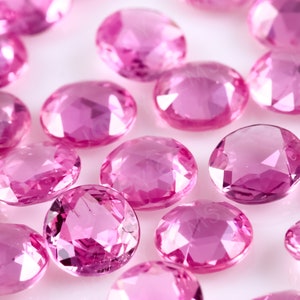 Pink Sapphire Rose Cut Cabochon 5mm Round - per stone