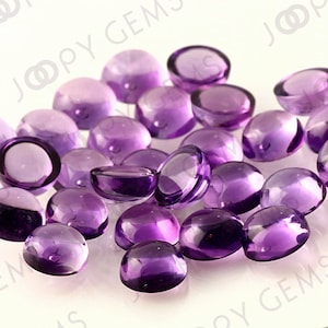 Amethyst (Brazilian) Cabochon 6mm Round  - per stone