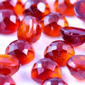 Hessonite Garnet Rose Cut Cabochon 6mm Round per stone image 1