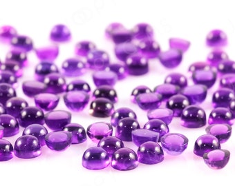 Amethyst (African) Cabochon 3mm Round - per stone