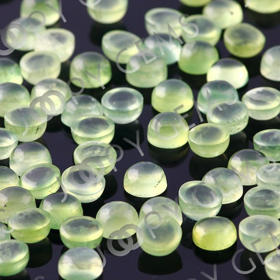 Prehnite Cabochon 6mm Round - per stone