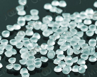 Aquamarine (milky) Cabochon 3mm Round - per stone