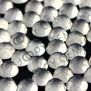 White Moonstone Rose Cut Cabochon 6mm Round per stone image 4