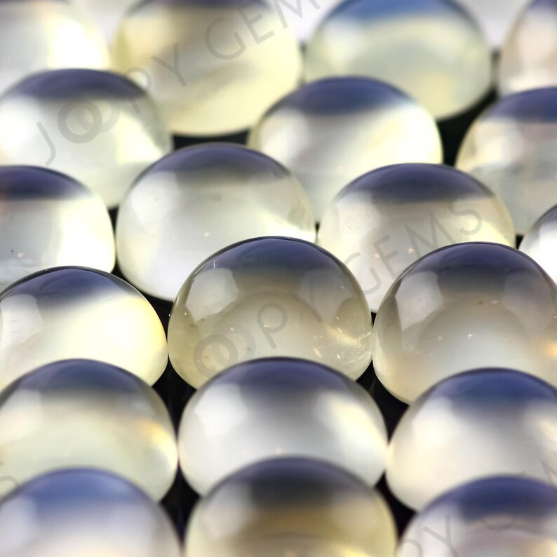 White Moonstone Cabochon 8mm Round 1 cab