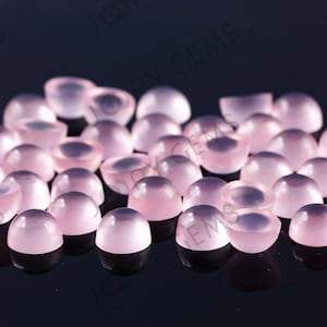 Rose Quartz Cabochon 6mm Round - per stone