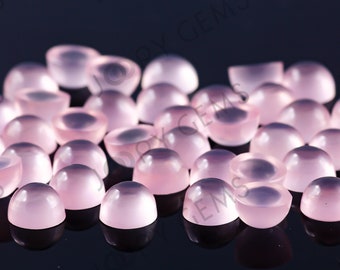 Rose Quartz Cabochon 6mm Round - per stone