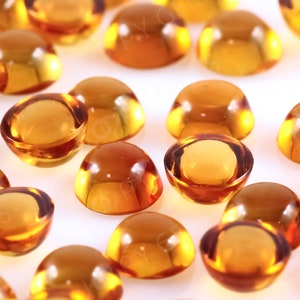 Citrine Cabochon 4mm Round - 1 cab
