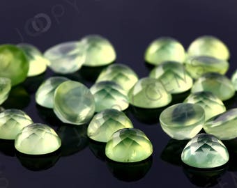 Prehnite Rose Cut Cabochon 8mm Round - per stone