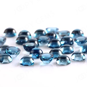 London Blue Topaz Cabochon 6mm Round 1 cab image 7